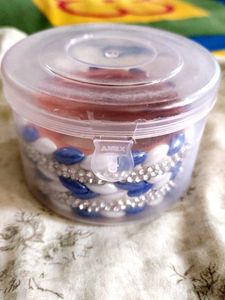 Blue &amp; White Beaded Bangles