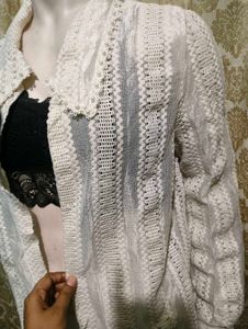 lace bralette with cardigan