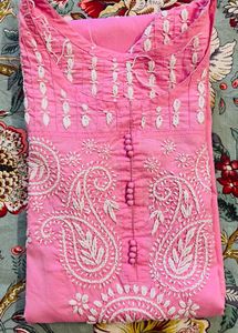 Pink Chikankari Kurta