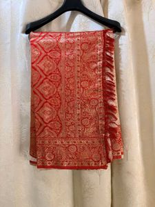 Bengali white&amp;red Saree