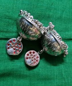 Desi Red Stone Jhumka