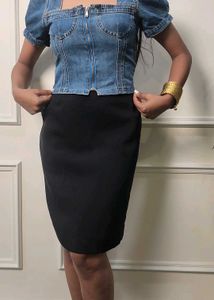 Denim Cute Crop Top