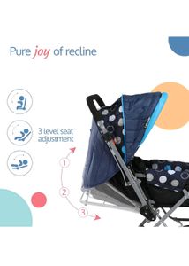 LuvLap Baby Stroller/Pram,5 point safety,360°wheel