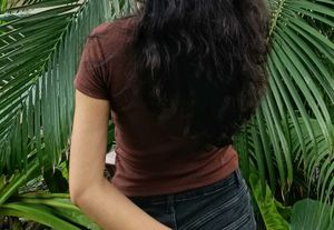 Brown V-Neck T-Shirt