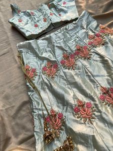 Gorgeous Satin Floral Lehenga💗