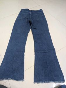 Stylish Split Hem Denim Jeans