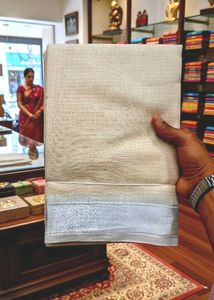 Elegant Saree with Silver Border