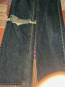 Ripped Wide-Leg Jeans