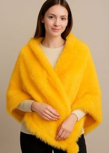 Yellow Pom-Pom Scarf (never used)