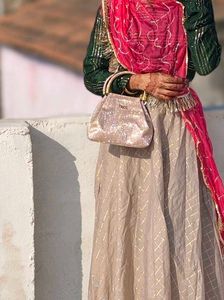 TWINS Metallic Top Handle Bag