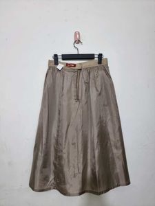 Korean Kaki Midi Skirt (Imported)