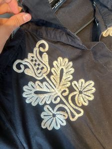 Black Shirt With Embroidery