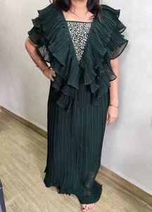 Elegant Ruffled Indo Western Top &amp; Skirt