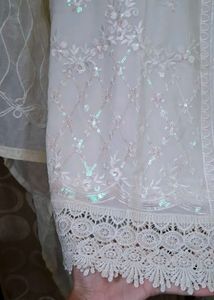 off-white 3 peice kurta set