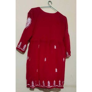 Red Georgette Tunic ❤️