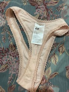 Cotton Lace Trim Thong