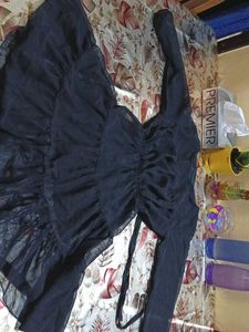 Black Sheer Ruffle Dress. size... s