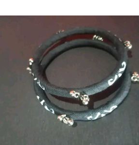Colorful Fabric Bangle Set