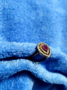 Teardrop Gemstone Silver Ring
