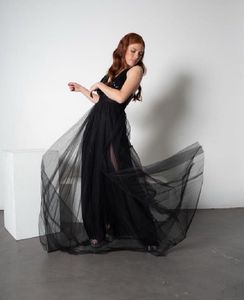 Black Sequin Gown