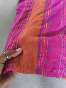 Striped Pink &amp; Orange Kurta For Men