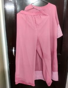 Pink Embroidered Kurta🌸✨