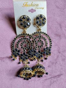 Black And Golden Earrings