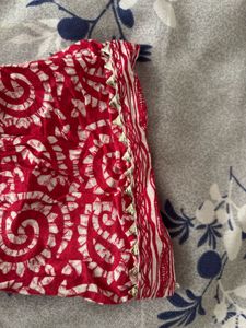 Red &amp; White Kurta Co-ord Set