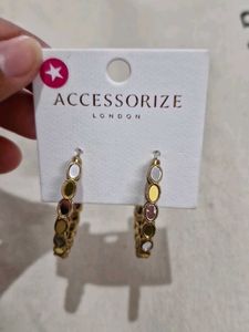 Golden Mirror Work Partywear Earrings