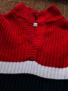 color-block sweater top