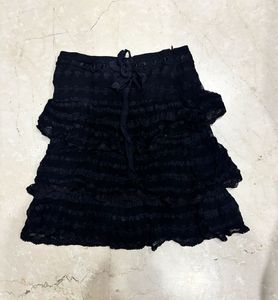 Vintage Black Lace Skirt
