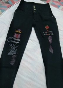 Girls Fancy embroidery Jeans ,4 Buttons