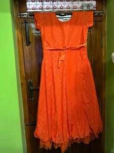Orange Ethinic Gown
