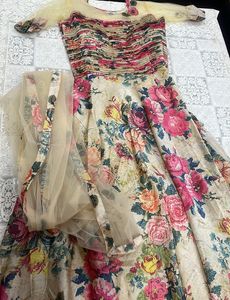 Ethnic Gown With Duppatta.
