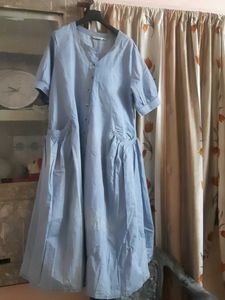 Light Blue Cotton Dress