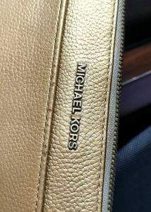 Michael Kors Pale Gold Continental Leather Wallet