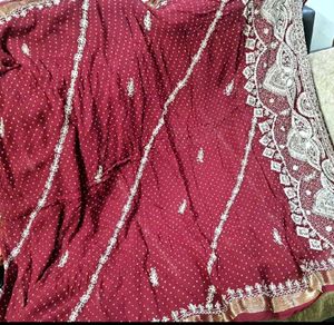 Embroidered Maroon Fabric