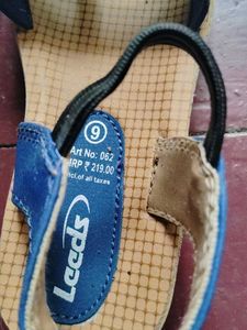 Kids Blue &amp; Brown Sandals with Buckles