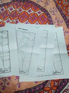 Outline Physical Map of West Bengal