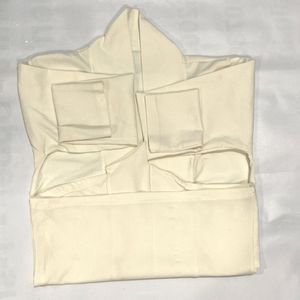 Off White Textured Open-Front Cardigan