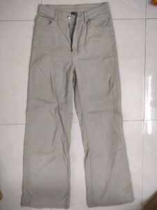 Khaki Straight Fit H&M Jeans For Women