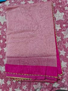 Pink Beaded Saree
