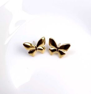 18k Gold Plated Butterfly Stud Earrings