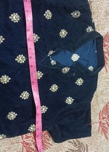 (Buy 1 Get 1free) Embroidered Velvet Kurt( 2 Pise)