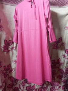 Rose Pink Mini Mid Length Frock