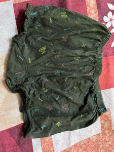 Olive Patterned Shorts