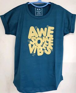 Girls Cotton Lycra T Shirt, Size 13-14 Years