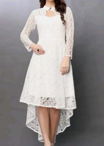 Elegant White Lace Dress