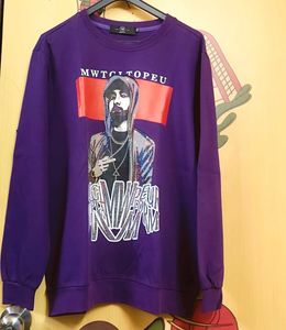 Purple Eminem Graphic Print Tee