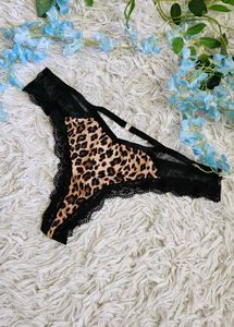 Leopard Lace Thong